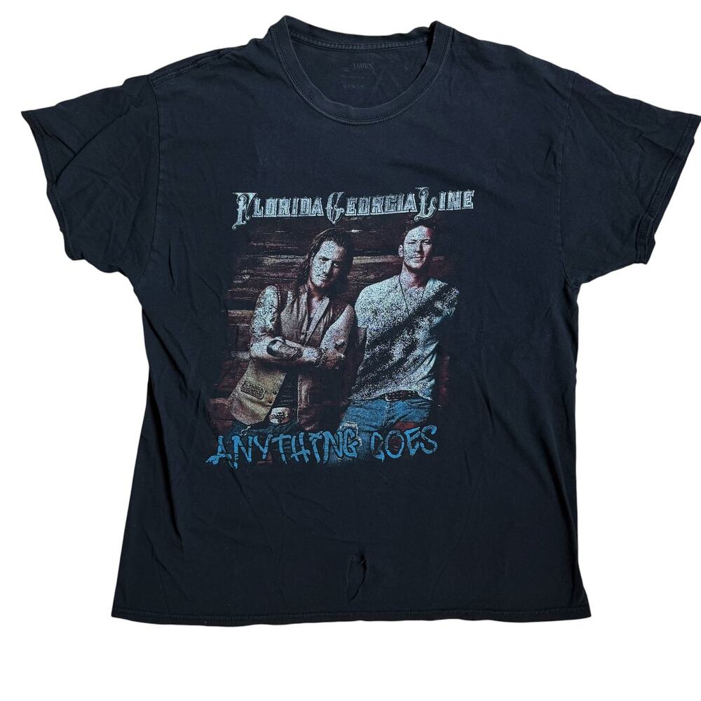 Florida Georgia Line Band Shirt Anything Goes Tour 2015 Thomas Rhett Large